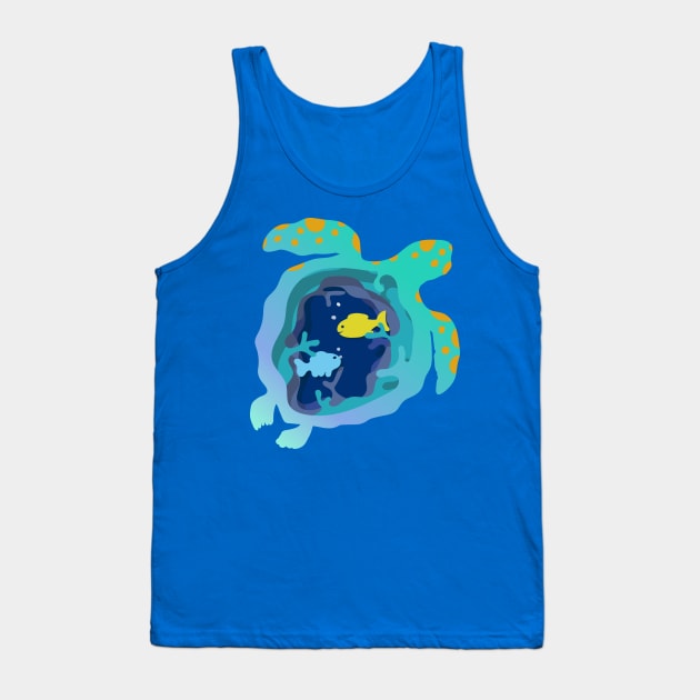 Flat 3D world in a turtle Tank Top by AO01